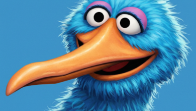 muppet with long hooked beak