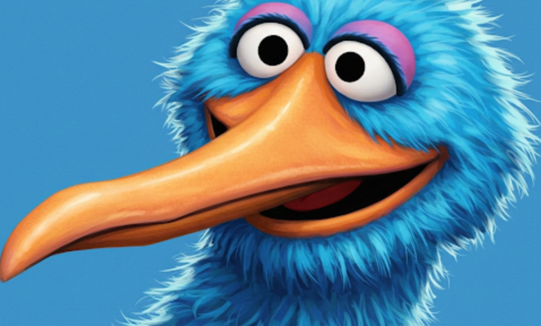 muppet with long hooked beak